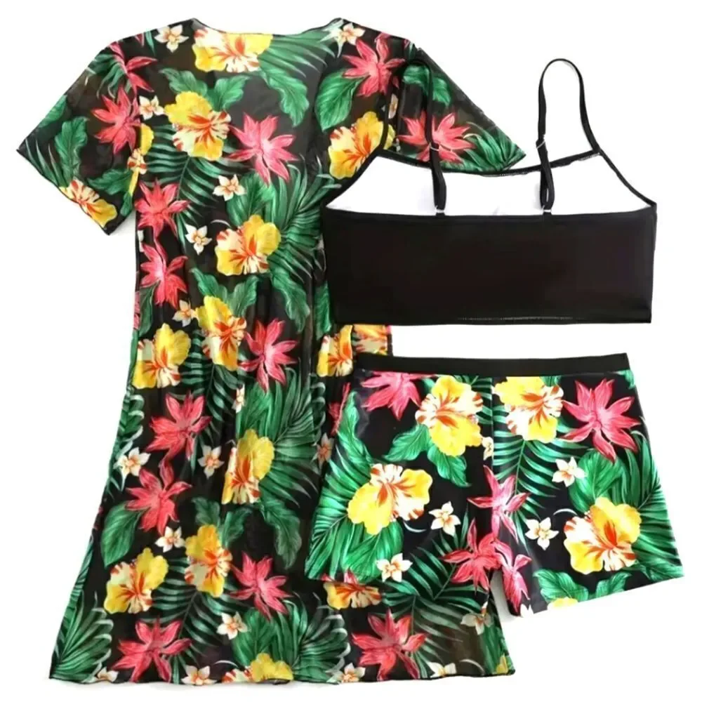 Ladies 3ps tropical swimsuit
